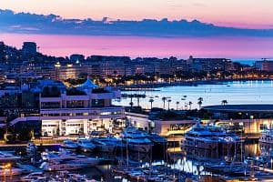 Aerial view of Cannes at sunrise. (Getty Images)