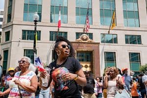 In Washington, D.C., on June 19, Americans celebrate Juneteenth, the third year since the holiday was given federal status by President Joe Biden in 2021. (Getty Images)