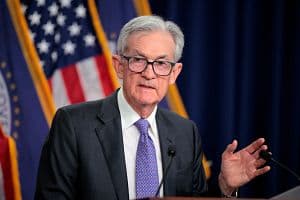 Federal Reserve Chair Jerome Powell speaks at Wednesday's press conference. (Chip Somodevilla/Getty Images)