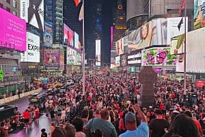 Hotels around New York City's Times Square have gotten a facelift recently as demand outpaces the rest of the city. (Getty Images)