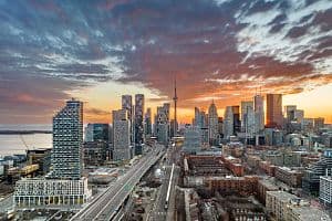 Toronto and other cities with vacant offices can use partial conversions to satisfy demand for multifamily housing. (Marcus Oleniuk/CoStar)